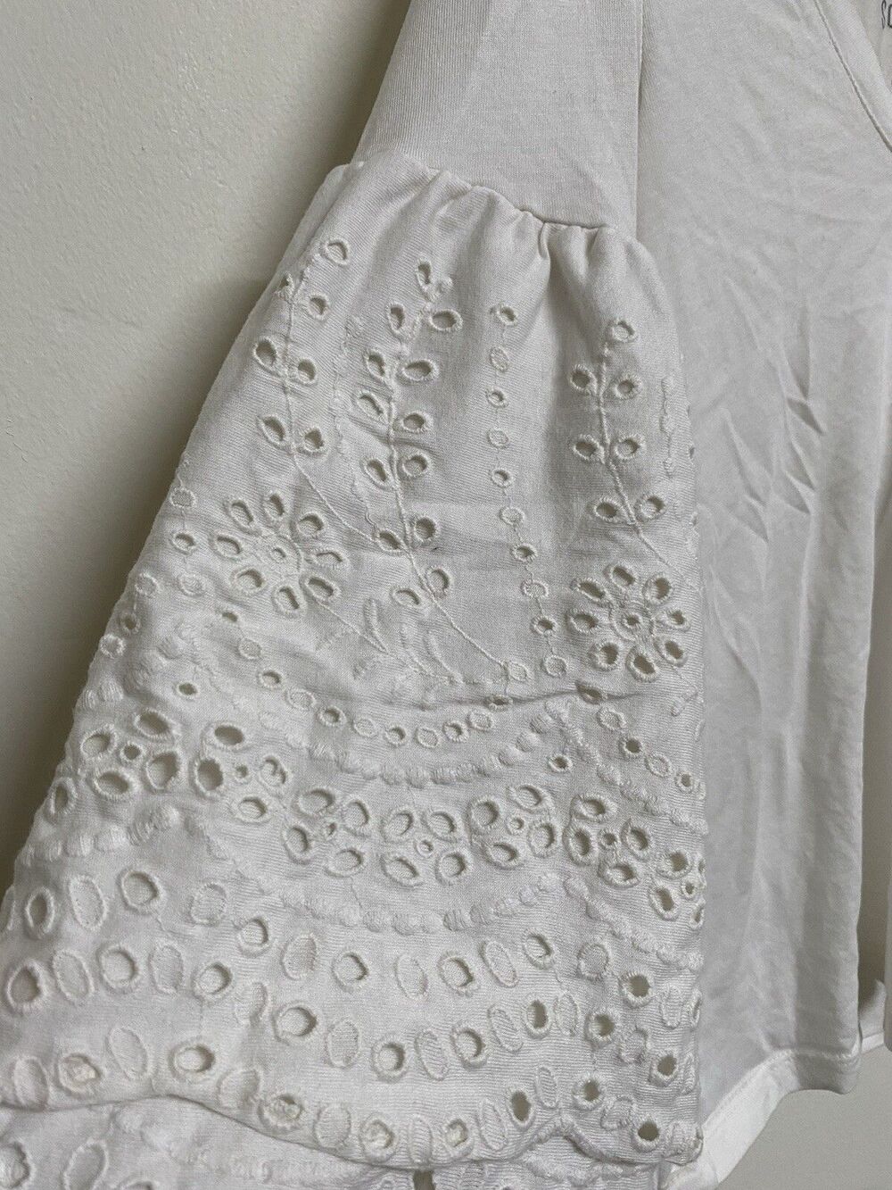 American Eagle Laced Blouse Women's XS Soft and Sexy LS Boho Minimalist - Picture 2 of 5